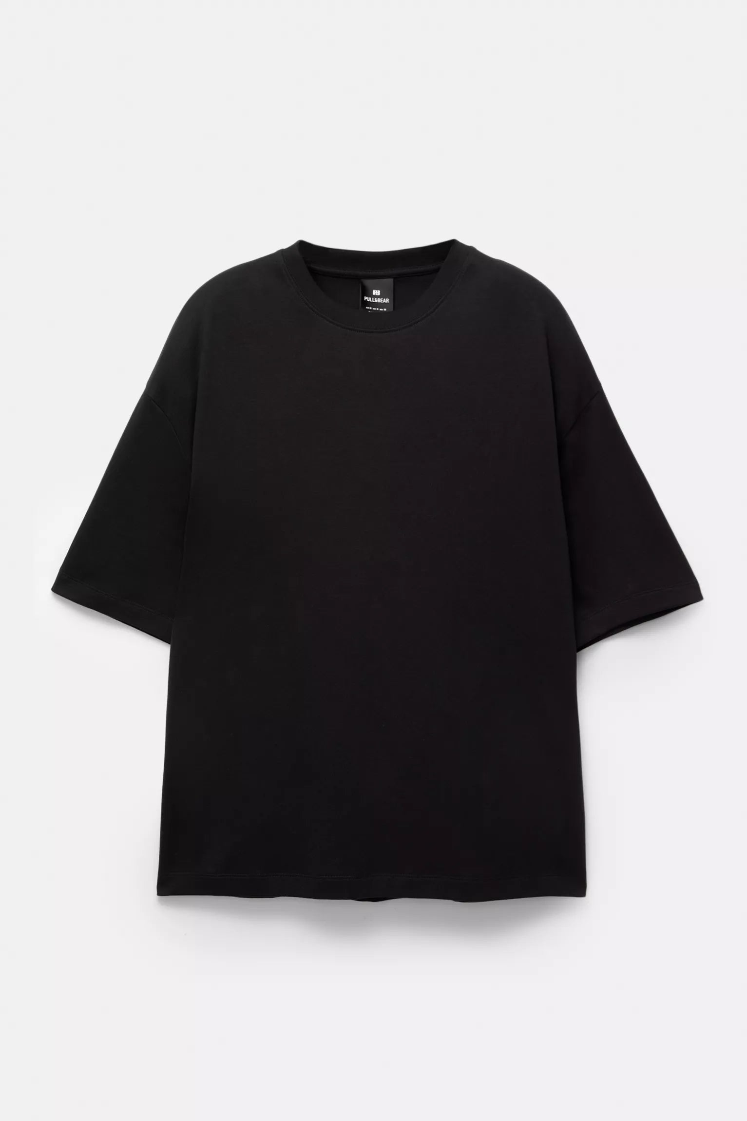 BLACK PLAIN STWD OVERSIZED T-SHIRT