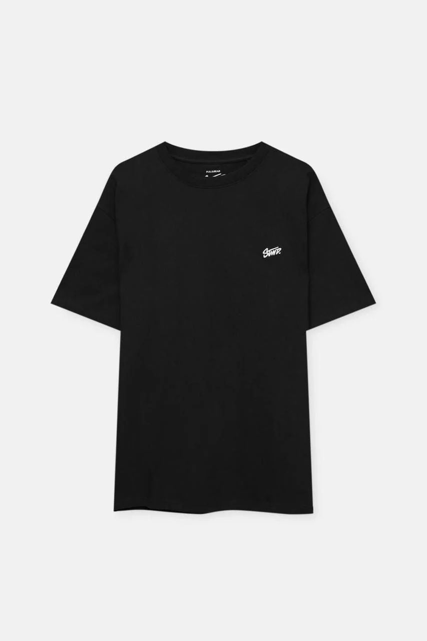 BLACK STWD OVERSIZED T-SHIRT