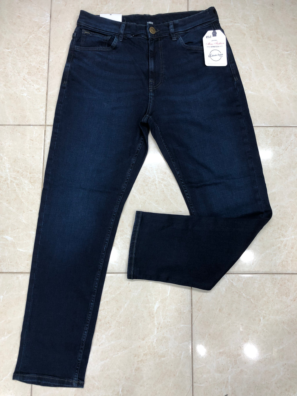 Dark Blue Straight Stretch Jeans